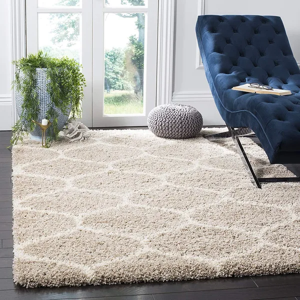 Microfiber_Polyester_Handcrafted_Beige_Ivory_Square_Shaggy_Rug