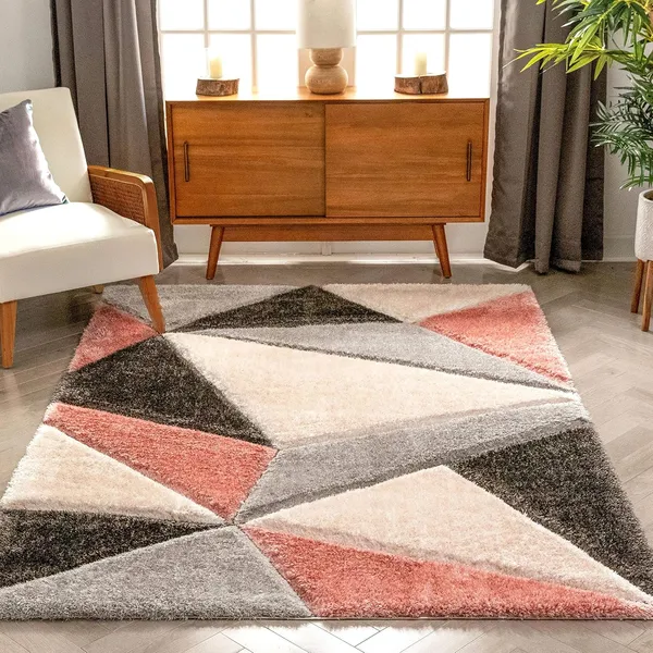 Microfiber_Polyester_Handcrafted_Peach_Beige_Brown_Square_Shaggy_Rug