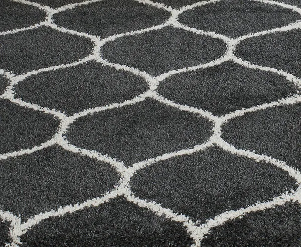 Microfiber_Polyester_Handcrafted_Plain_Shaggy_Rug_Dark_Grey_Ivory