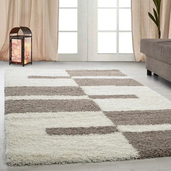 Microfiber_Polyester_Handcrafted_Plain_Dark_Beige_Square_Shaggy_Rug