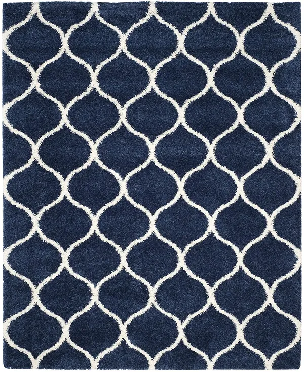 Microfiber_Polyester_Handcrafted_Plain_Shaggy_Rug_Blue_Ivory