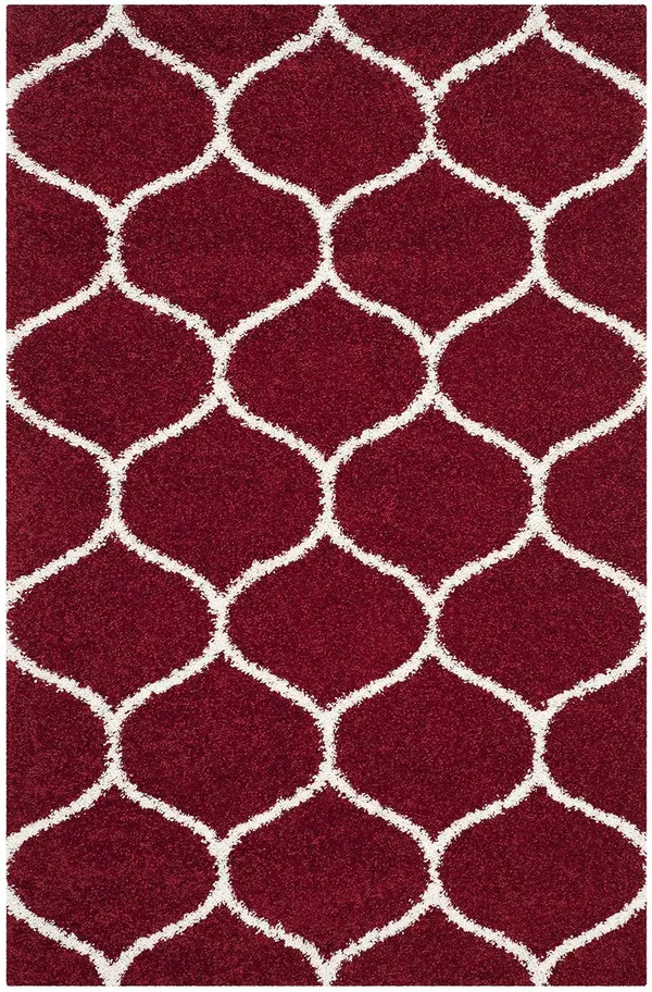 Microfiber_Polyester_Handcrafted_Red_Ivory_Square_Shaggy_Rug