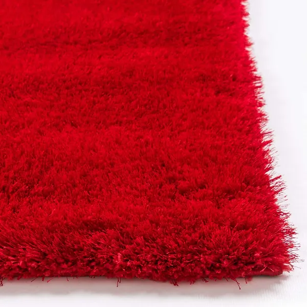 Microfiber_Polyester_Modern_Plain_Shaggy_Rug_Red