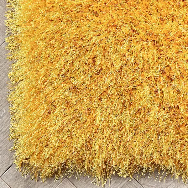 Microfiber_Polyester_Modern_Plain_Shaggy_Rug_Yellow