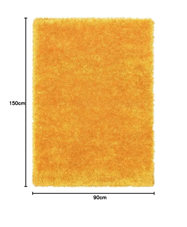 Microfiber_Polyester_Modern_Plain_Shaggy_Rug_Yellow