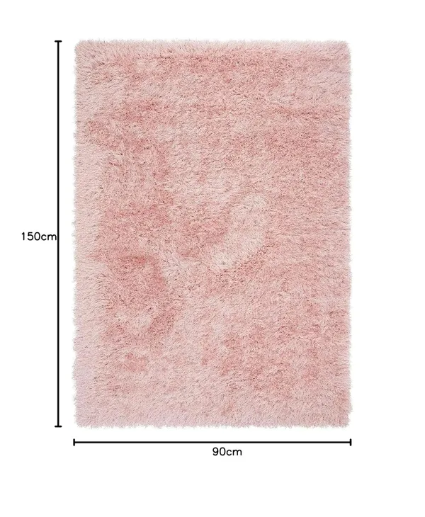Microfiber_Polyester_Hand_Woven_Plain_Shaggy_Rug_Pink
