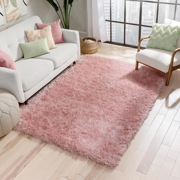 Microfiber_Polyester_Hand_Woven_Plain_Shaggy_Rug_Pink