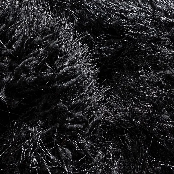 Microfiber_Polyester_Modern_Plain_Black_Hand_Woven_Shaggy_Rug