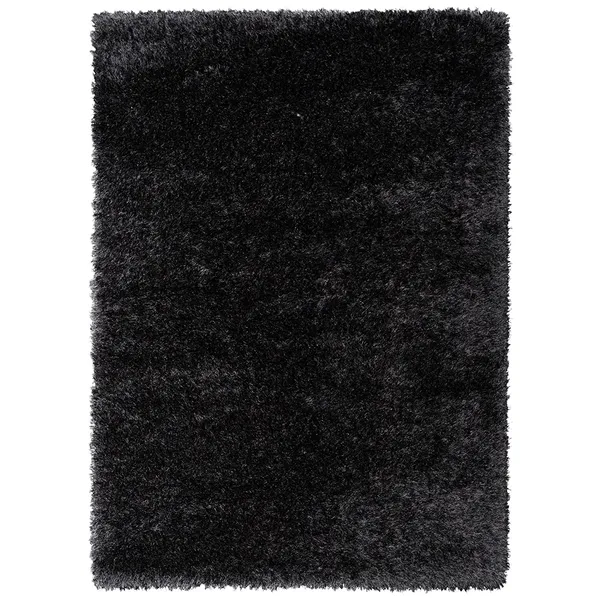 Microfiber_Polyester_Modern_Plain_Black_Hand_Woven_Shaggy_Rug