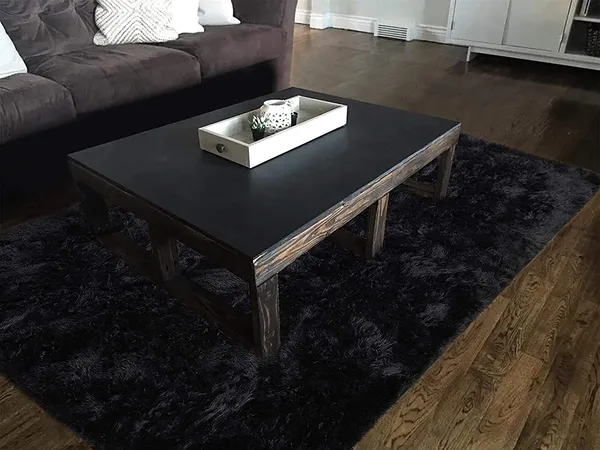Microfiber_Polyester_Modern_Plain_Black_Hand_Woven_Shaggy_Rug