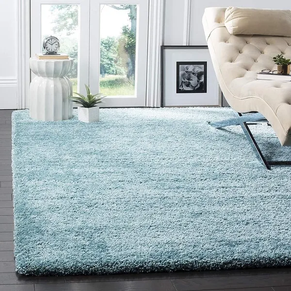Microfiber_Polyester_Shaggy_Plain_Shaggy_Rug_Turquoise_Blue