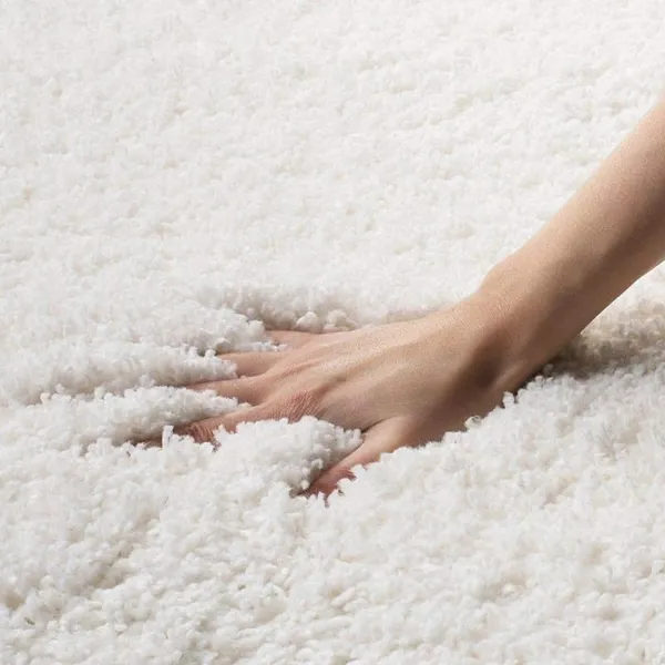 Microfiber_Polyester_Hand_Woven_Solid_White_Faux_Fur_Shaggy_Rug
