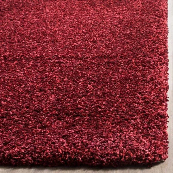 Microfiber_Polyester_Hand_Woven_Solid_Maroon_Shaggy_Rug