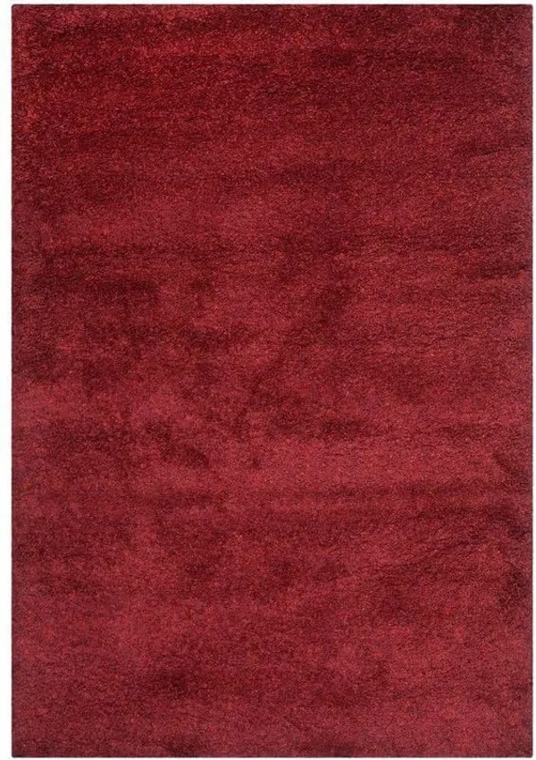 Microfiber_Polyester_Hand_Woven_Solid_Maroon_Shaggy_Rug