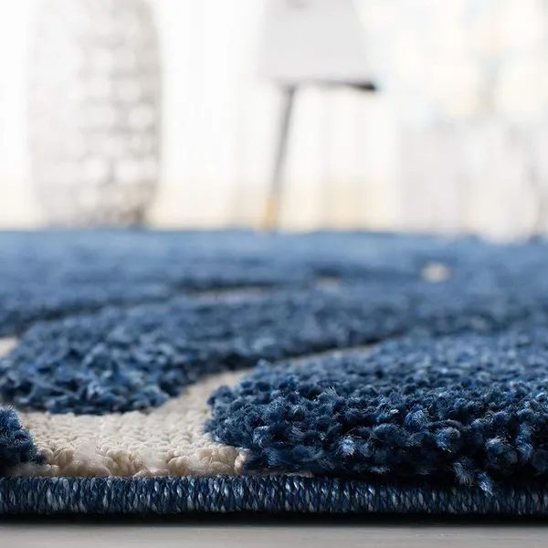 Microfiber_Polyester_Modern_Floral_Faux_Fur_Shaggy_Rug_Blue