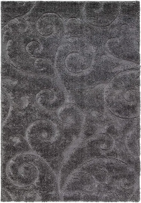 Microfiber_Polyester_Hand_Woven_Grey_Floral_Faux_Fur_Shaggy_Rug