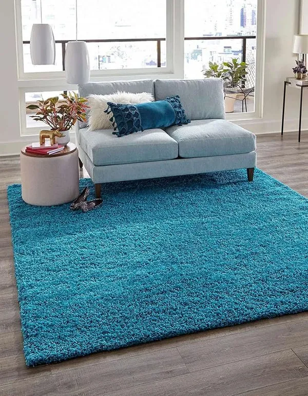 Microfiber_Polyester_Modern_Plain_Faux_Fur_Shaggy_Rug_Blue