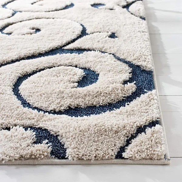 Microfiber_Polyester_Shaggy_Floral_Shaggy_Rug_Ivory_And_Blue