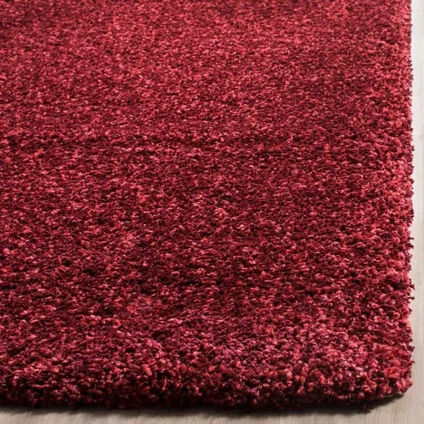Microfiber_Polyester_Hand_Woven_Solid_Red_Shaggy_Rug