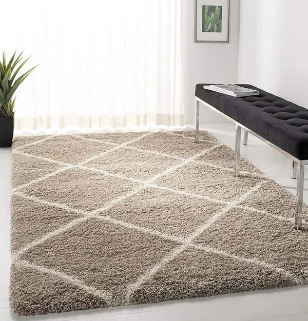 Microfiber_Polyester_Shaggy_Tile_Pattern_Shaggy_Rug_Beige