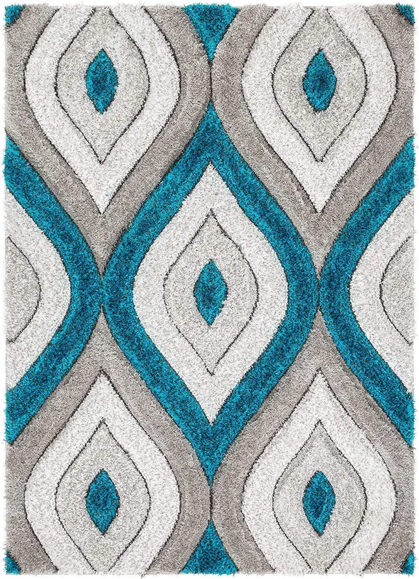 Microfiber_Polyester_Handcrafted_Plain_Shaggy_Rug_Ivory_Blue