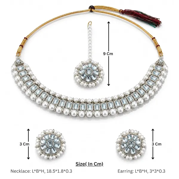 White_Kundan_Pearl_Choker_Necklace_Set_With_Earrings_Maang_Tikka_For_Women