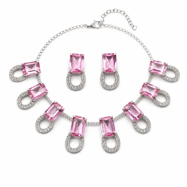 Silver_Pink_Crystal_Stone_Necklace_Set_With_Earrings_Festive_Wear_For_Women