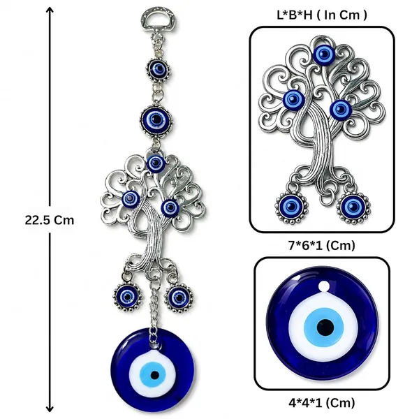 Metal_Enamel_Bohemian_Blue_Butterfly_Evil_Eye_And_Metal_Glass_Bohemian_Tree_Of_Life_Evil_Eye_Nazar_Wall_Hanging_|_Pack_Of_2
