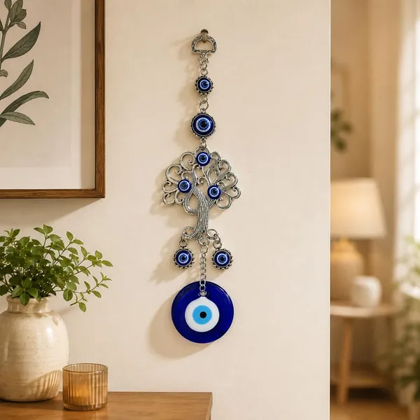 Metal_Enamel_Bohemian_Blue_Butterfly_Evil_Eye_And_Metal_Glass_Bohemian_Tree_Of_Life_Evil_Eye_Nazar_Wall_Hanging_|_Pack_Of_2