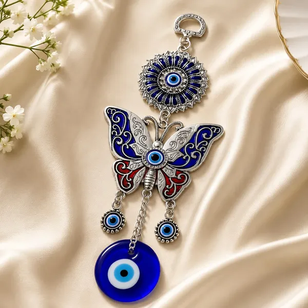 Metal_Enamel_Bohemian_Blue_Butterfly_Evil_Eye_And_Metal_Glass_Bohemian_Tree_Of_Life_Evil_Eye_Nazar_Wall_Hanging_|_Pack_Of_2