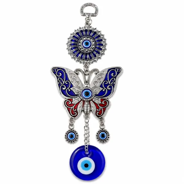 Metal_Enamel_Bohemian_Blue_Butterfly_Evil_Eye_And_Metal_Glass_Bohemian_Tree_Of_Life_Evil_Eye_Nazar_Wall_Hanging_|_Pack_Of_2