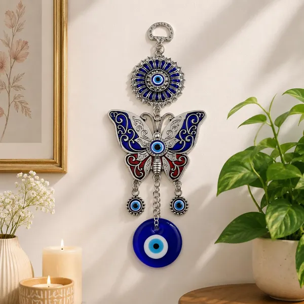 Metal_Enamel_Bohemian_Blue_Butterfly_Evil_Eye_And_Metal_Glass_Bohemian_Tree_Of_Life_Evil_Eye_Nazar_Wall_Hanging_|_Pack_Of_2