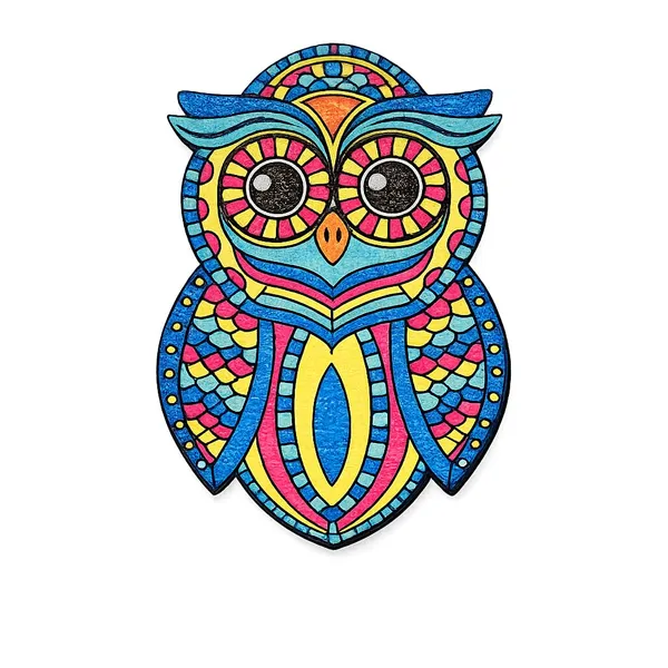 Wood_Glass_Boho_Multicolor_Handcrafted_Owl_Evil_Eye_Wall_Hanging