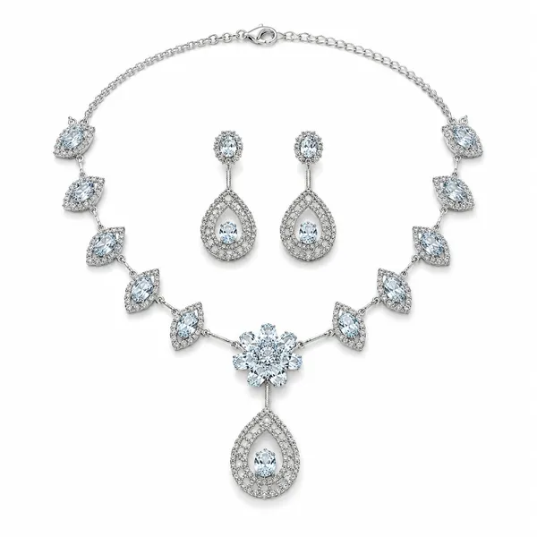 Silver_American_Diamond_Floral_Necklace_Set_With_Earrings_For_Women