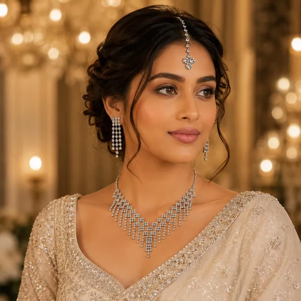 Silver_American_Diamond_Bridal_Necklace_Set_With_Earrings_Maang_Tikka_For_Women