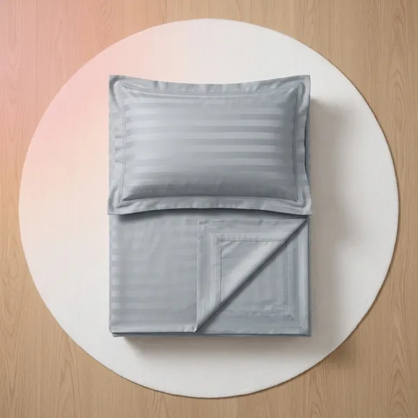 Grey_Cotton_Stripe_Bedsheet_With_Pillow_Cover_For_Bedroom