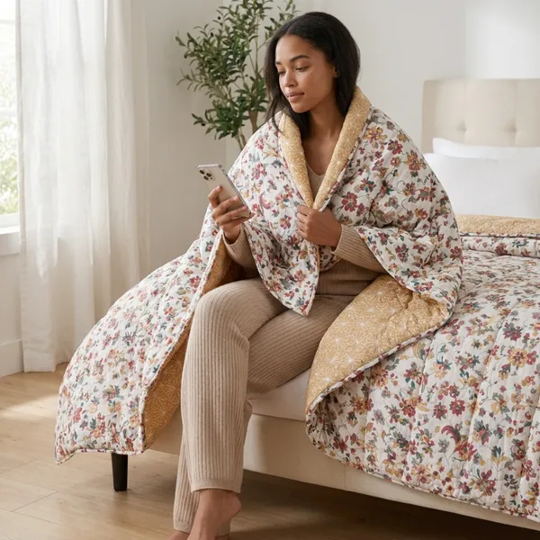 Beige_Microfiber_Quilt_For_Bedroom