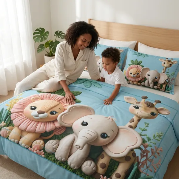 Blue_Glace_Cotton_Animal_Print_Bedsheet_With_Pillow_Cover_For_Bedroom
