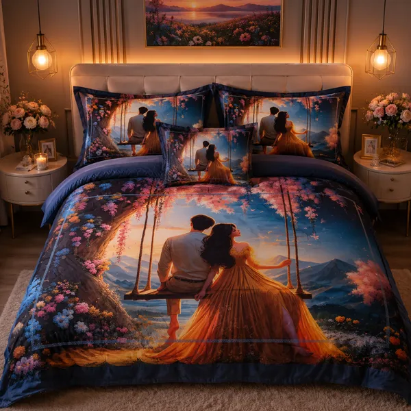 Multicolor_Glace_Cotton_Bedsheet_With_Pillow_Cover_For_Bedroom