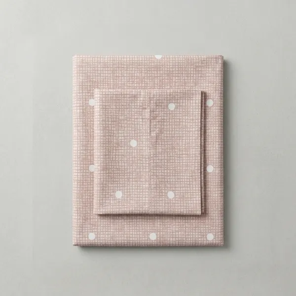 Blush_Pink_Premium_Cotton_Polka_Dot_Bedsheet_With_Pillow_Cover_For_Bedroom
