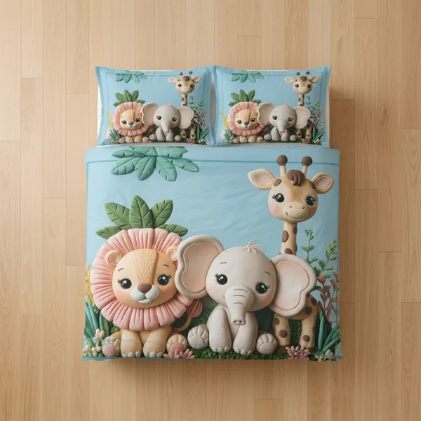 Blue_Glace_Cotton_Animal_Print_Bedsheet_With_Pillow_Cover_For_Bedroom