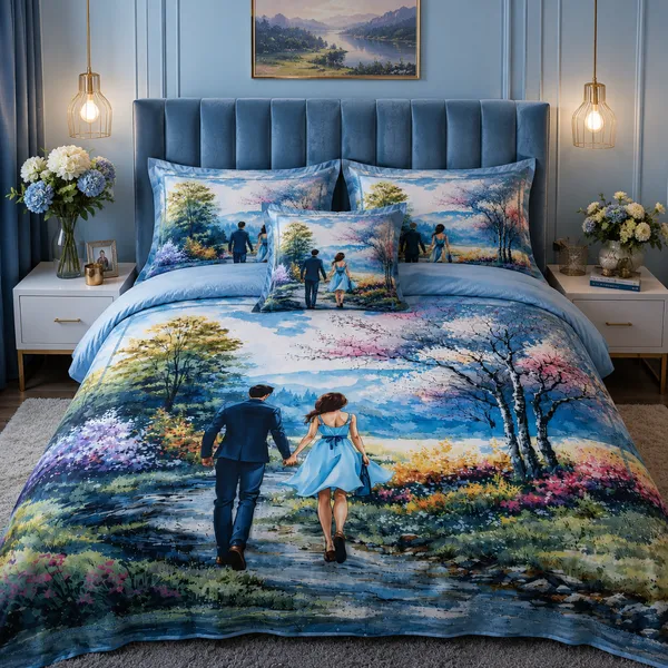 Multicolor_Glace_Cotton_Romantic_Landscape_Print_Bedsheet_With_Pillow_Cover_For_Bedroom