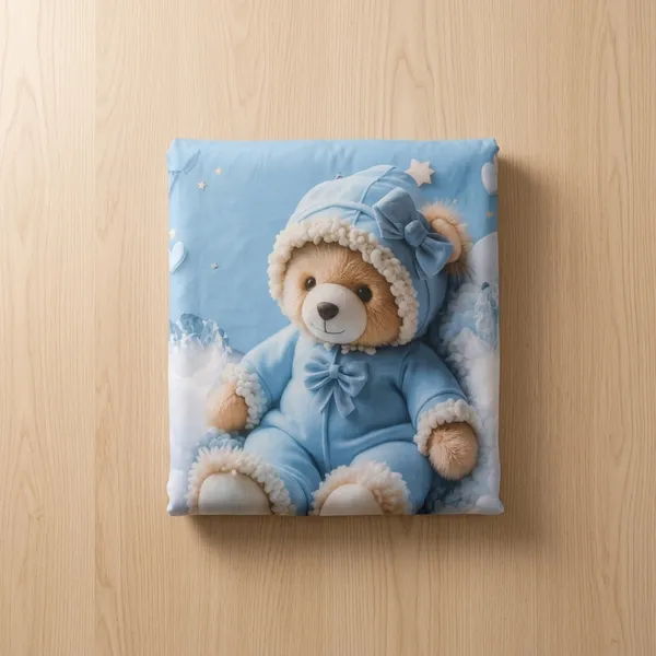 Blue_Glace_Cotton_Teddy_Bear_Print_Bedsheet_With_Pillow_Cover_For_Bedroom