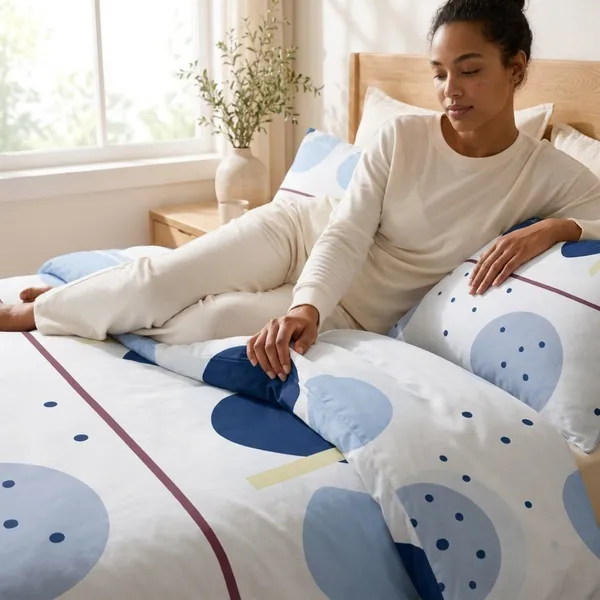 White_Glace_Cotton_Polka_Dot_Bedsheet_With_Pillow_Cover_For_Bedroom