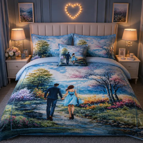 Multicolor_Glace_Cotton_Romantic_Landscape_Print_Bedsheet_With_Pillow_Cover_For_Bedroom