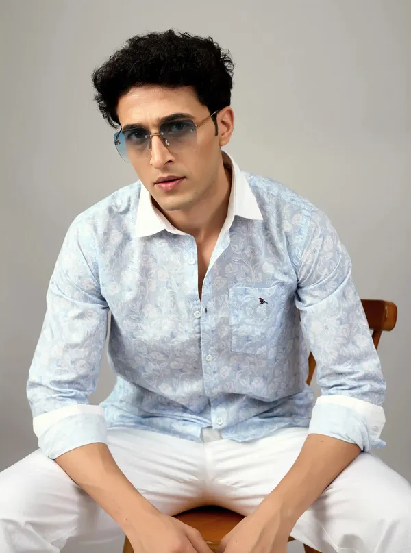 Sky_Blue_Floral_Artisanal_Linen_Shirt_Contrast_Edition_Skyblue