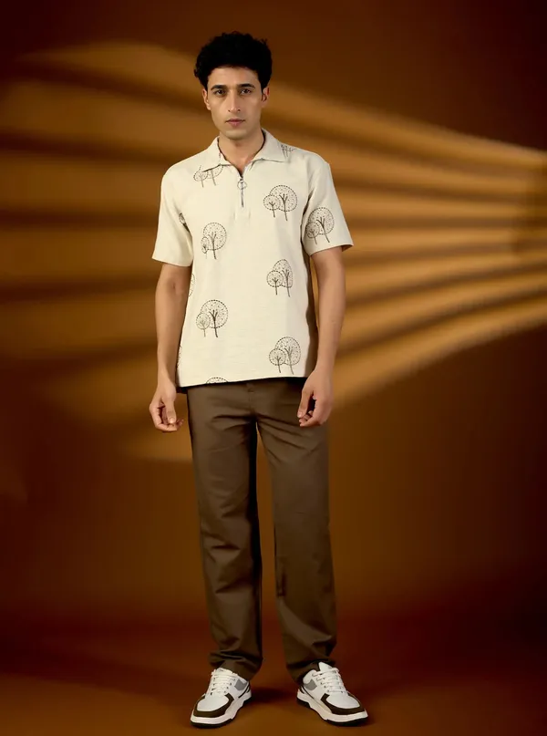 Earthy_Tree_Embroidered_Natural_Cotton_Short_Kurta_Beige