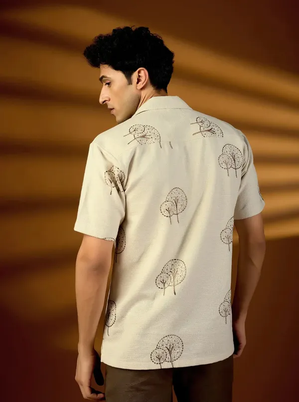 Earthy_Tree_Embroidered_Natural_Cotton_Short_Kurta_Beige