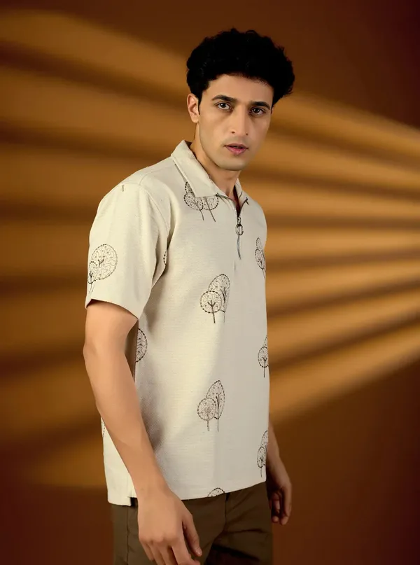 Earthy_Tree_Embroidered_Natural_Cotton_Short_Kurta_Beige