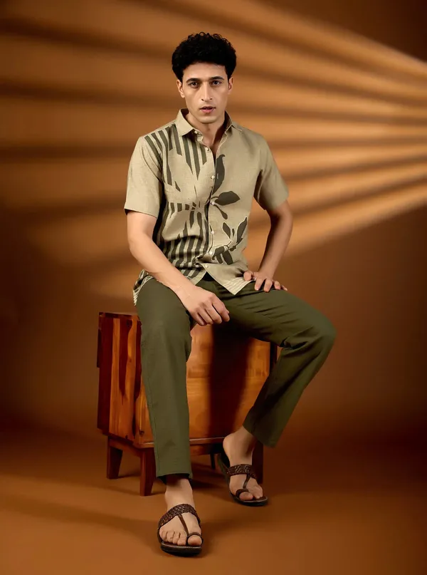 The_Earth_Tone_Asymmetric_Print_Shirt_Premium_Cotton_Slub_Earth_Tone